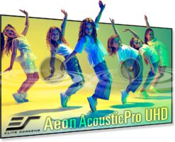 Aeon AcousticPro UHD là màn hình chiếu khung cố định Ultra-Hi Def trong suốt về mặt âm thanh (AT). Vật liệu trong suốt về mặt âm học của AcousticPro UHD được thiết kế để bổ sung cho loa âm tường đồng thời cho phép âm thanh truyền qua vật liệu với độ suy giảm tối thiểu. Thiết kế dệt đục lỗ chặt chẽ của nó cho phép hiệu suất AT vượt trội mà không làm giảm chất lượng hình ảnh. ​
